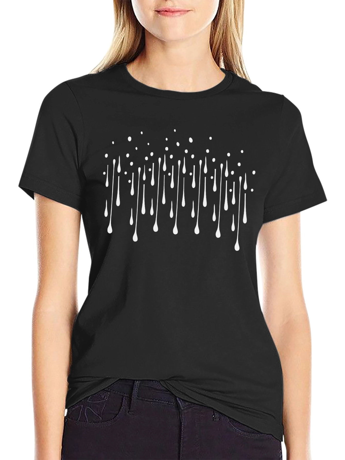 Dripping Style Black Tee