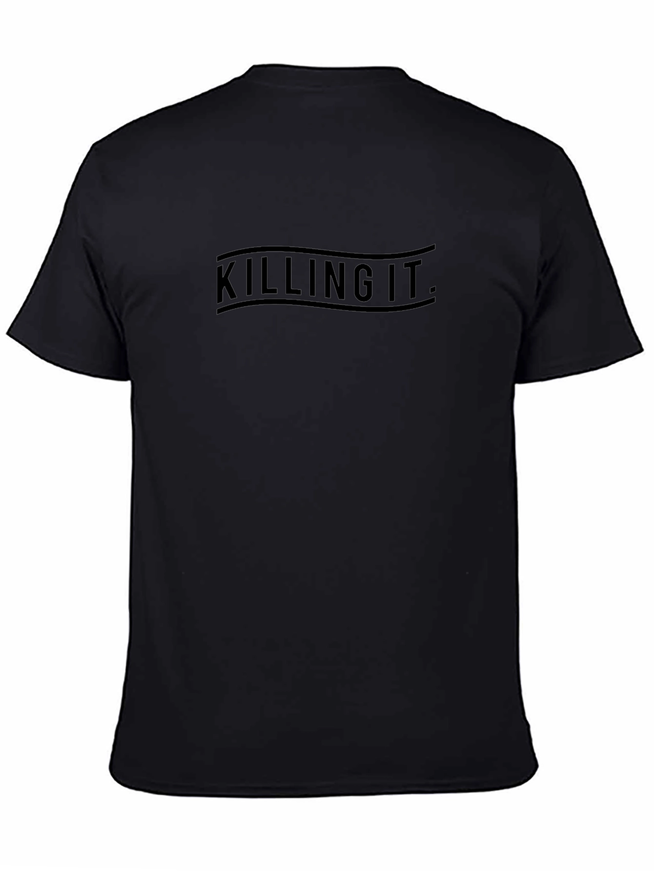 Killing It Graphic Tee - Black Crew Neck T-Shirt