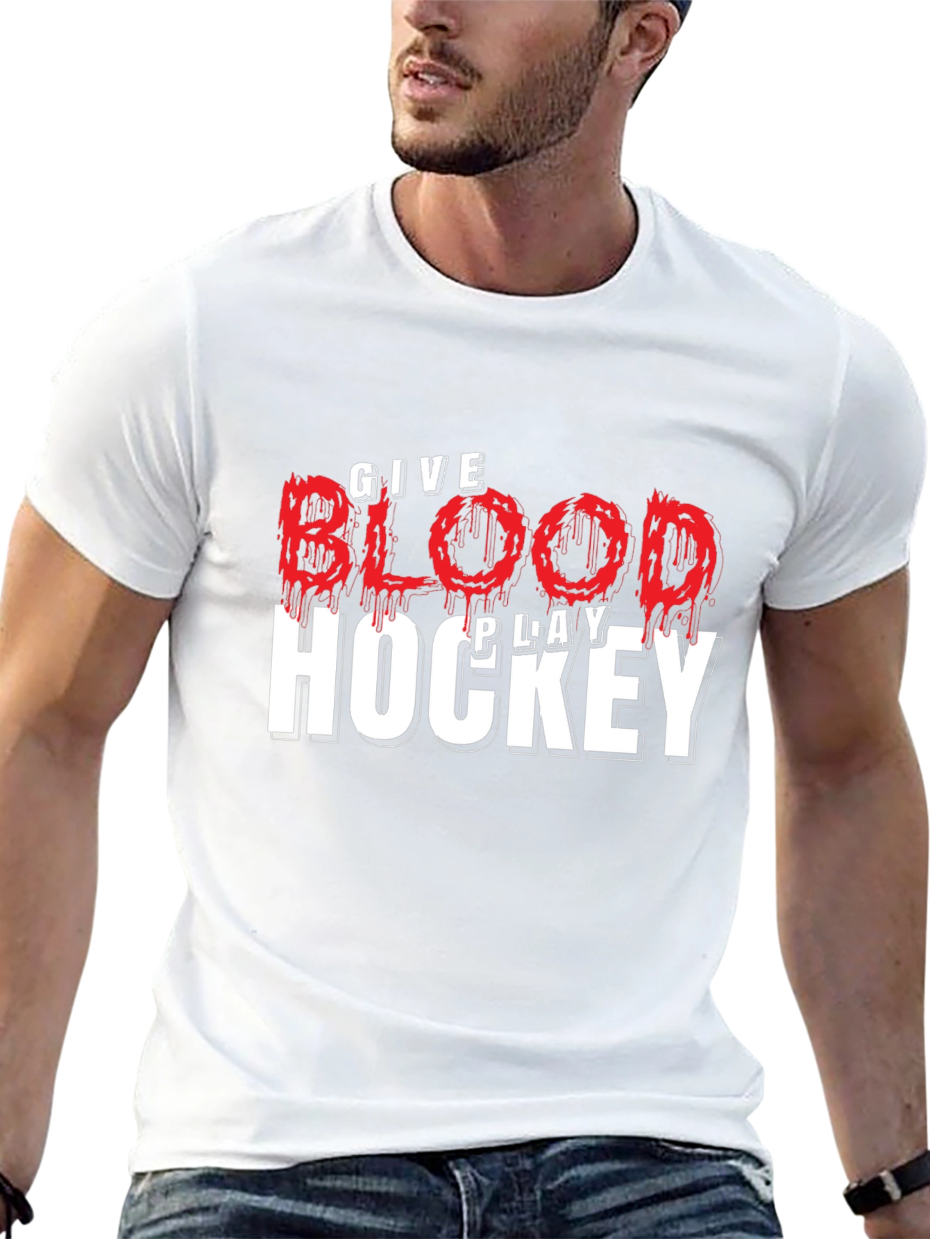 Give Blood Play Hockey T-Shirt