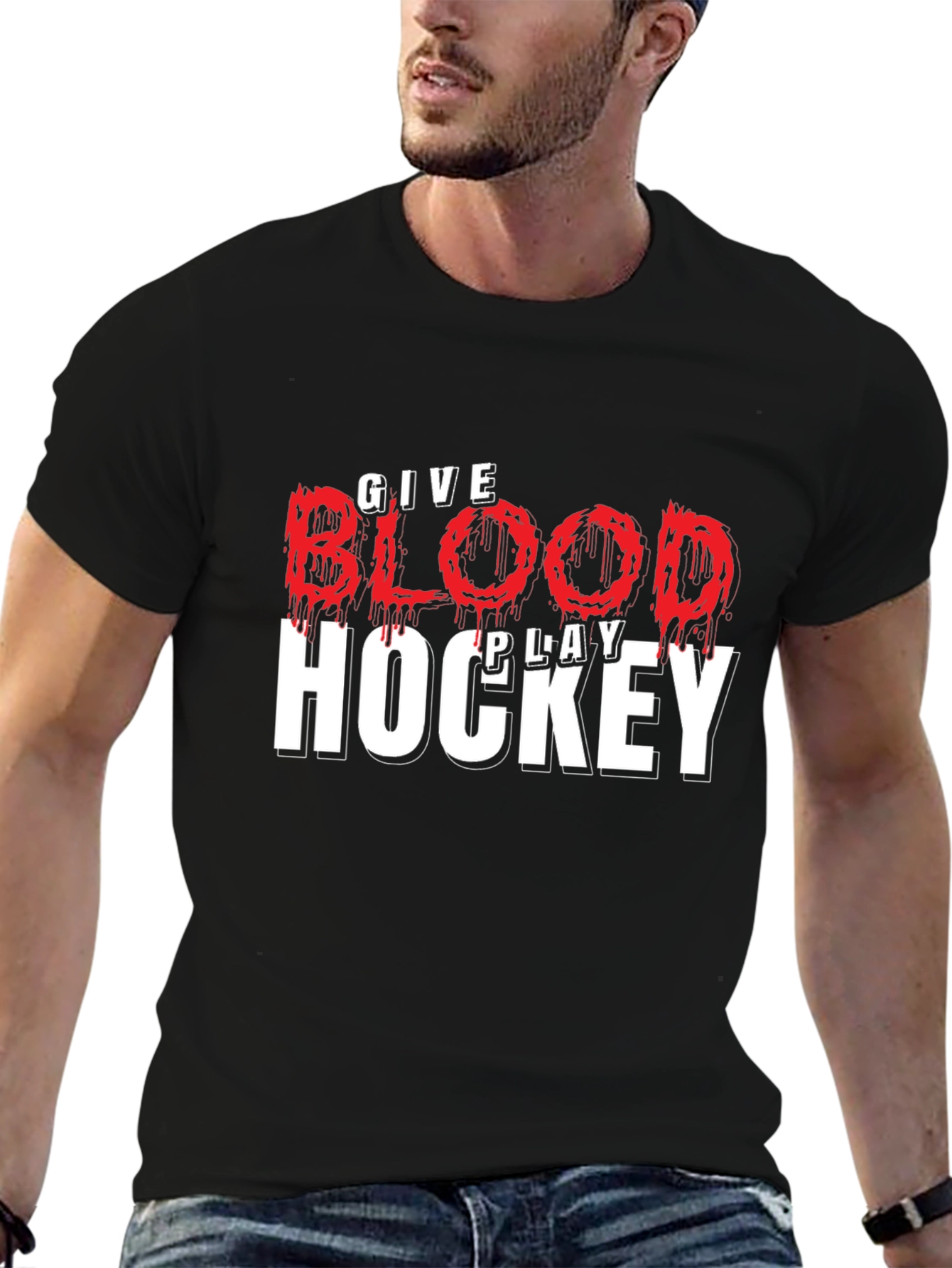 Give Blood Play Hockey T-Shirt