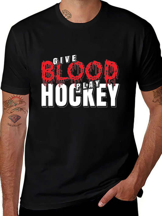 Give Blood Play Hockey T-Shirt