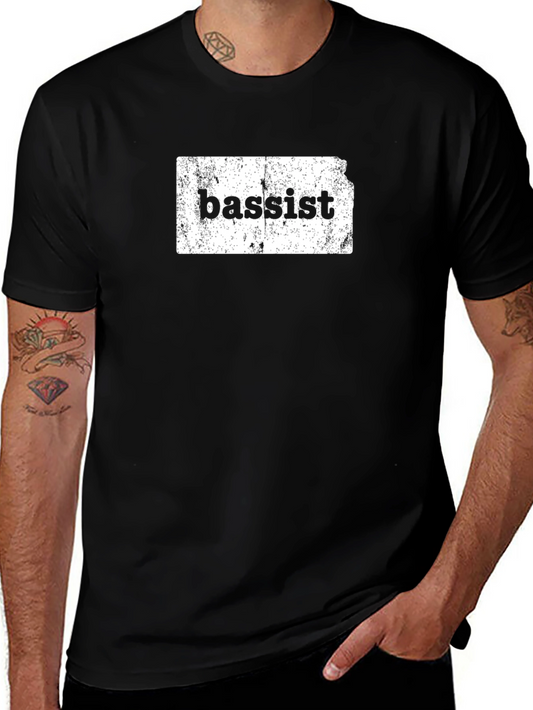 Bassist Graphic T-Shirt - Kansas Silhouette - Music Lover Tee