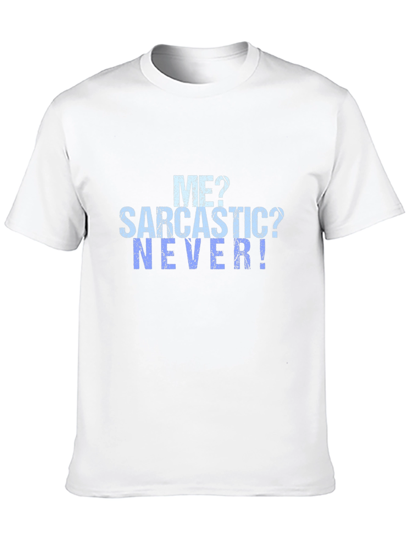 Sarcastic? Never! Graphic Tee - Mens Black T-Shirt