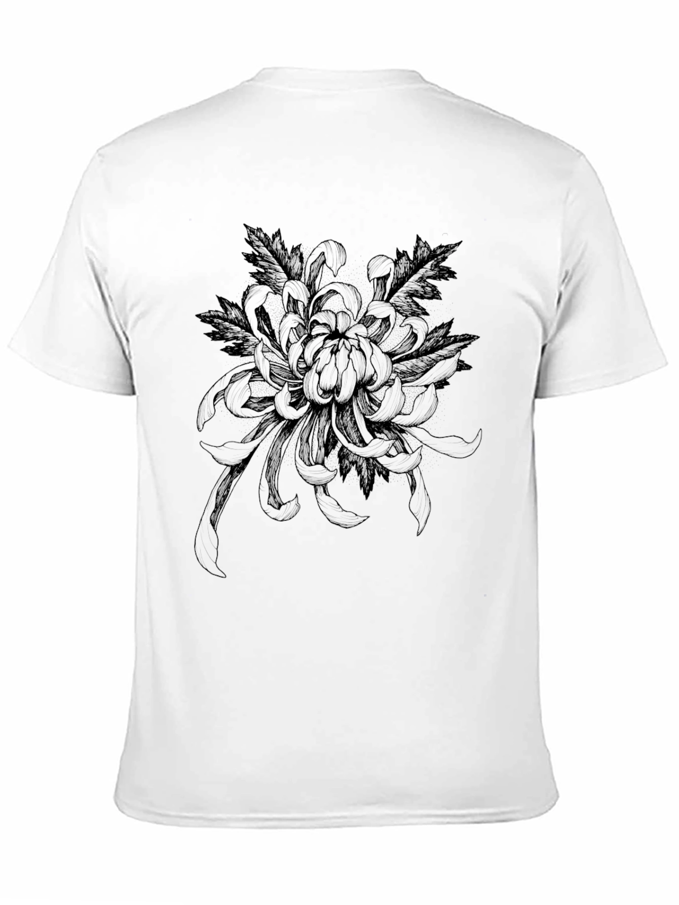 Black Floral Print Crew Neck T-Shirt