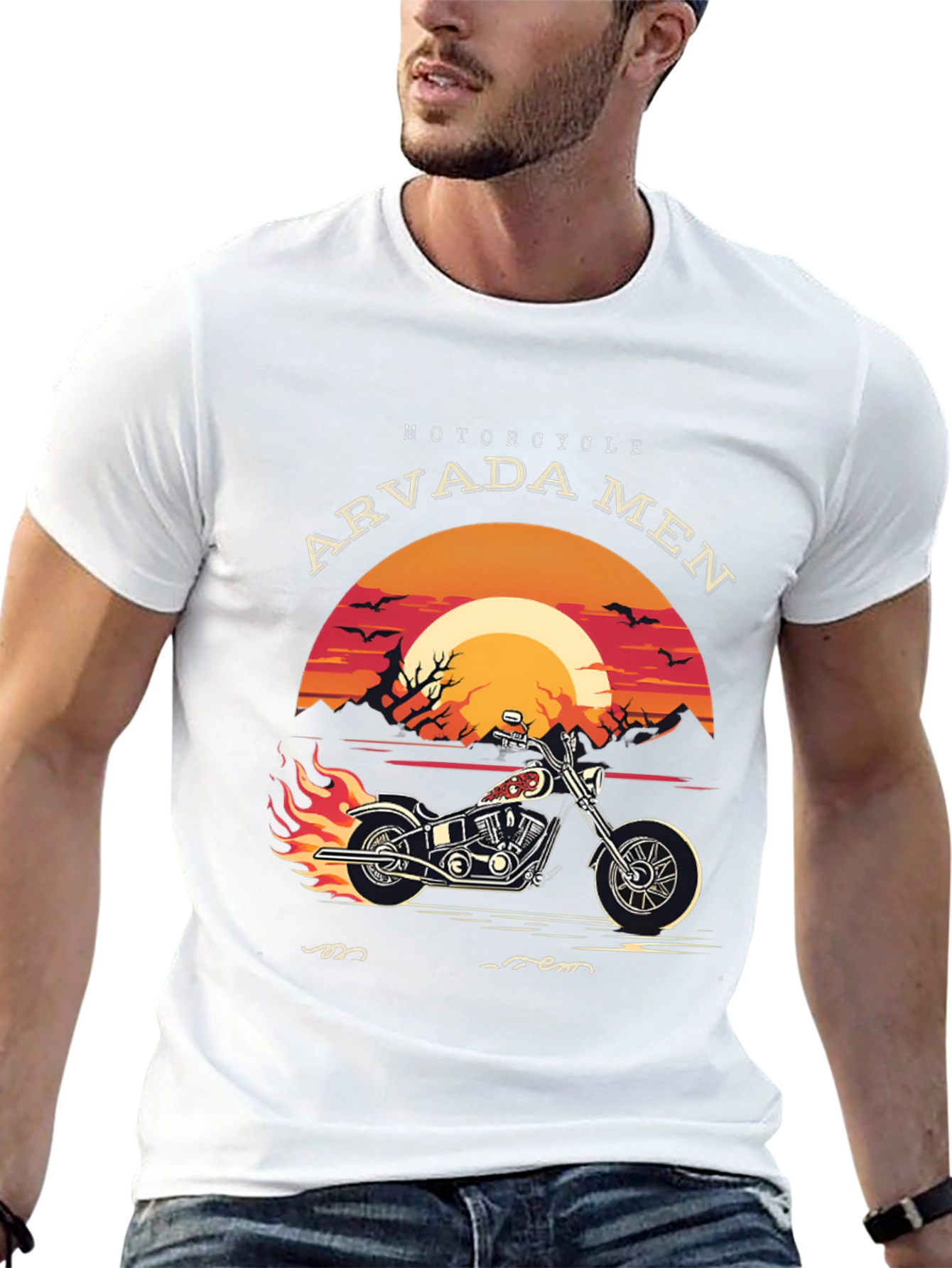 Arvada Men Motorcycle Graphic Tee