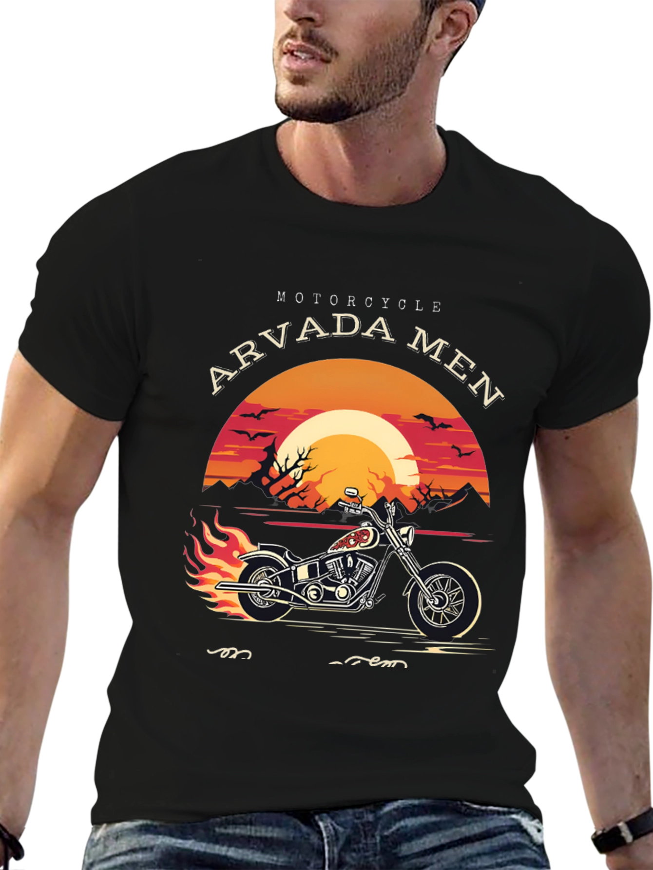 Arvada Men Motorcycle Graphic Tee