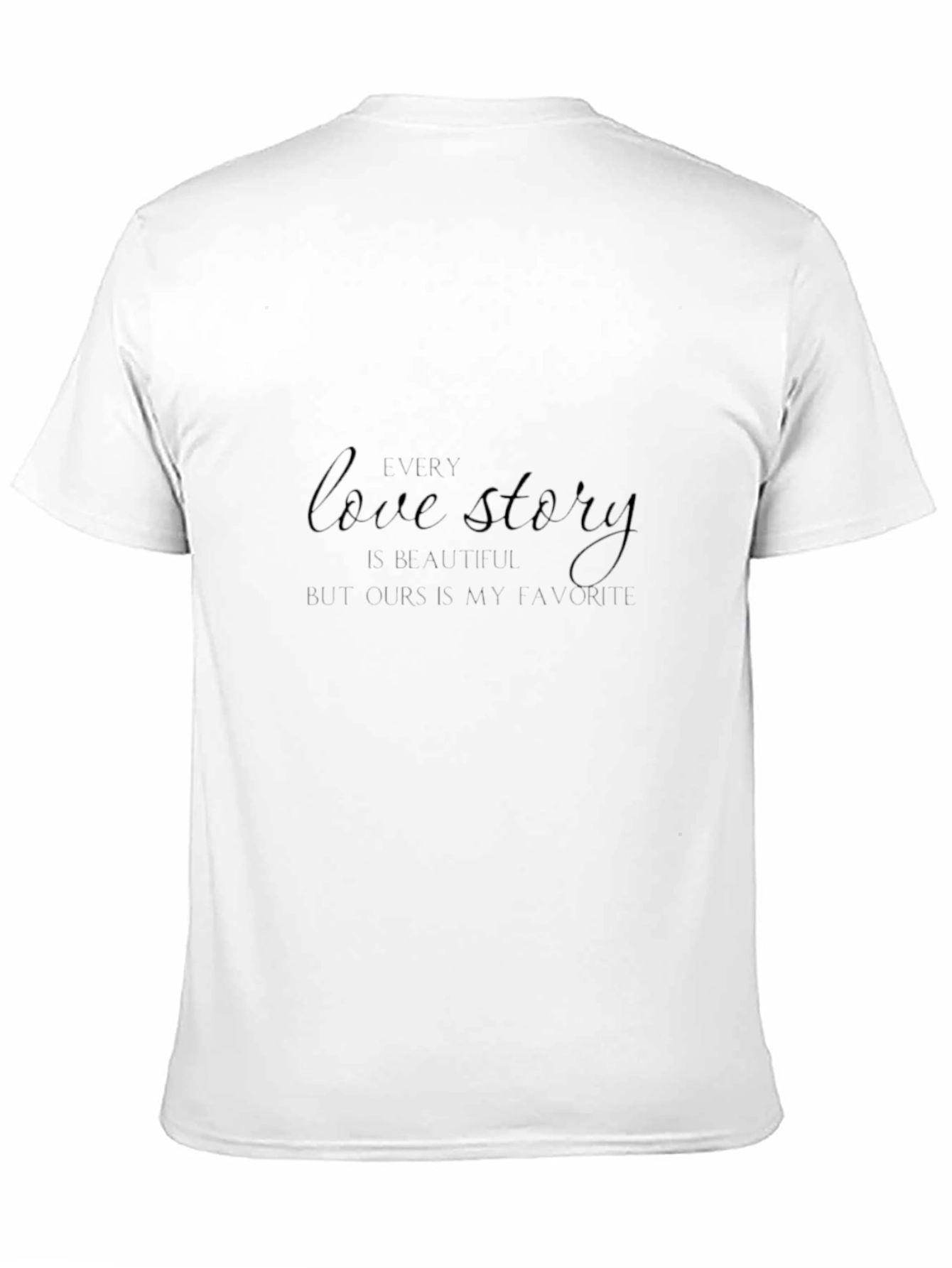 Love Story Graphic Print Black T-Shirt