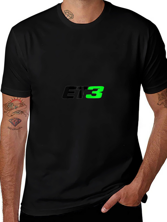 Mens Black ET3 Graphic T-Shirt