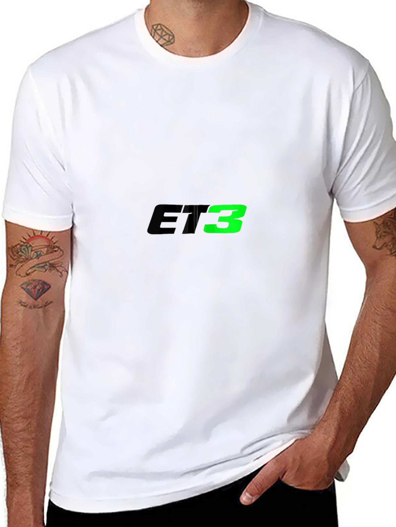 Mens Black ET3 Graphic T-Shirt