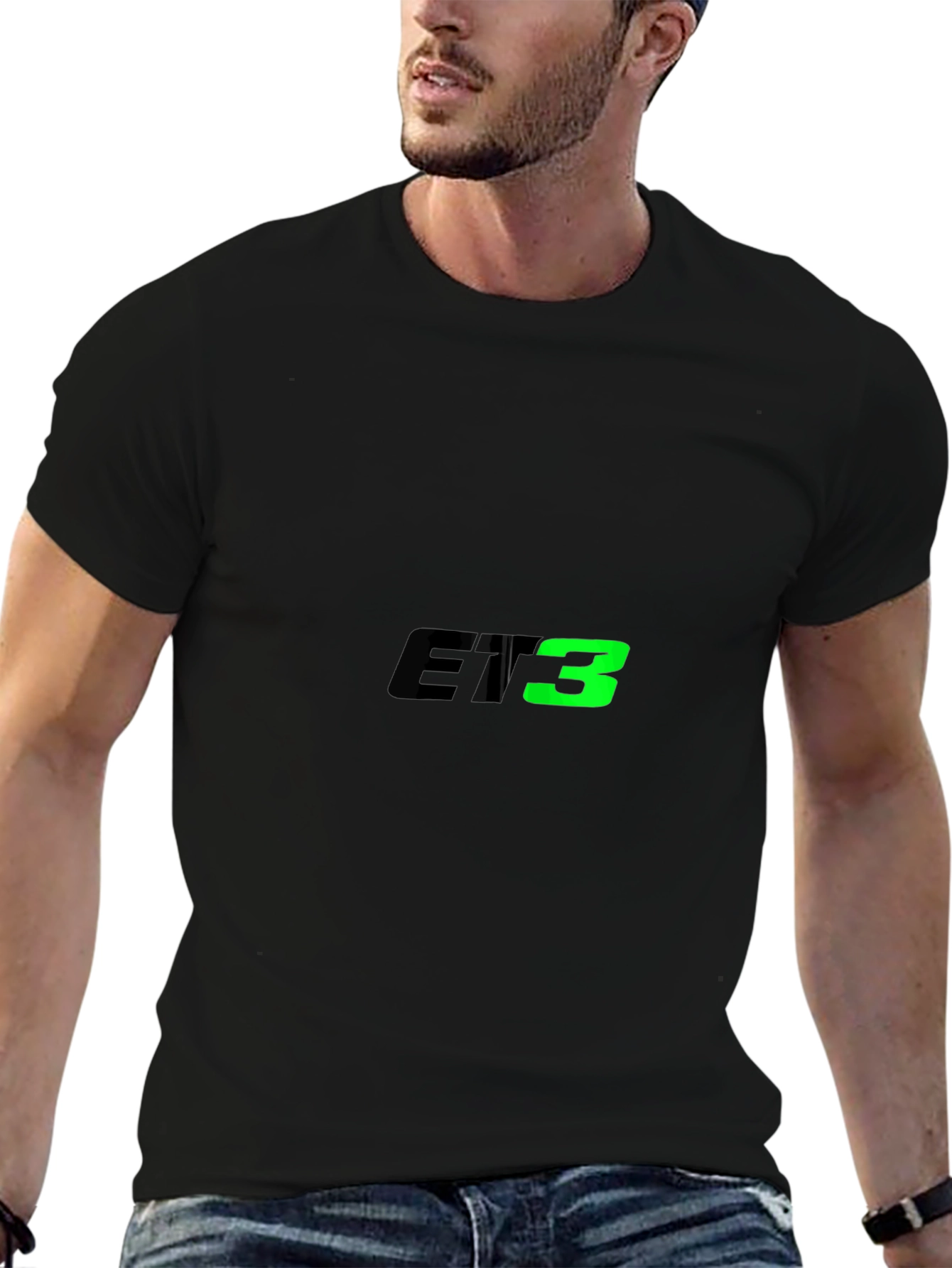 Mens Black ET3 Graphic T-Shirt