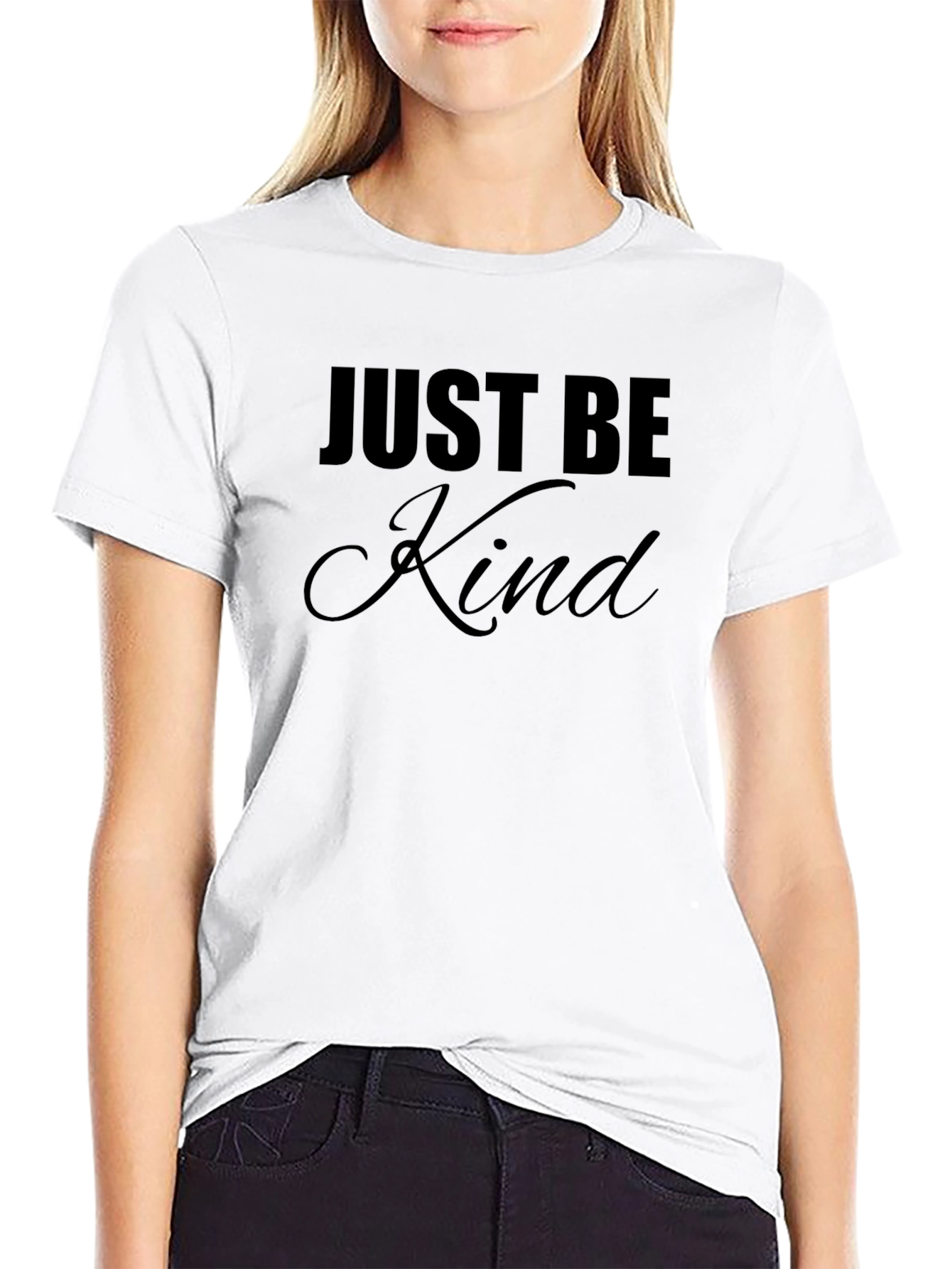 Just Be Kind Graphic Tee - Black Casual T-Shirt