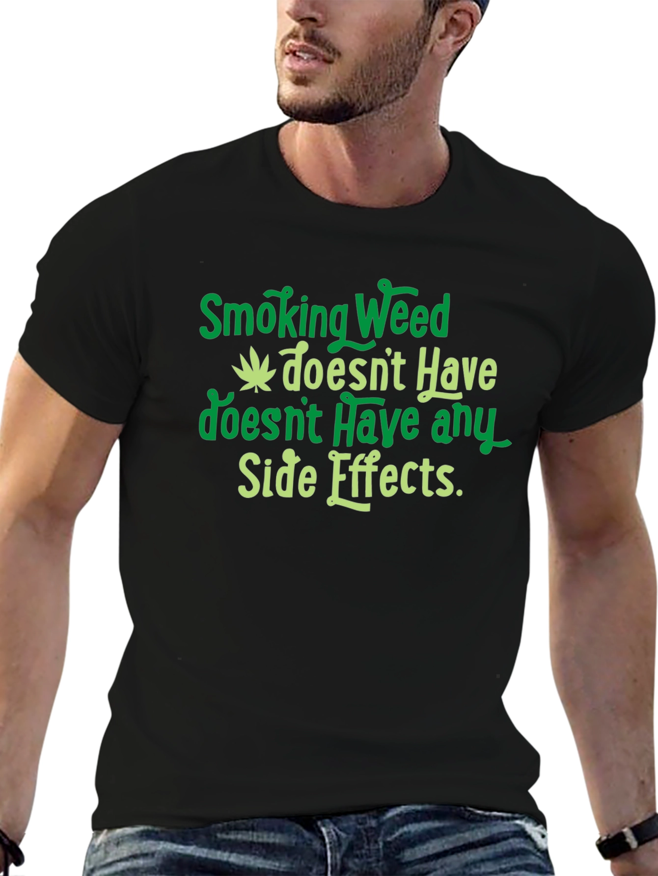 Smoking Weed Side Effects Graphic T-Shirt
