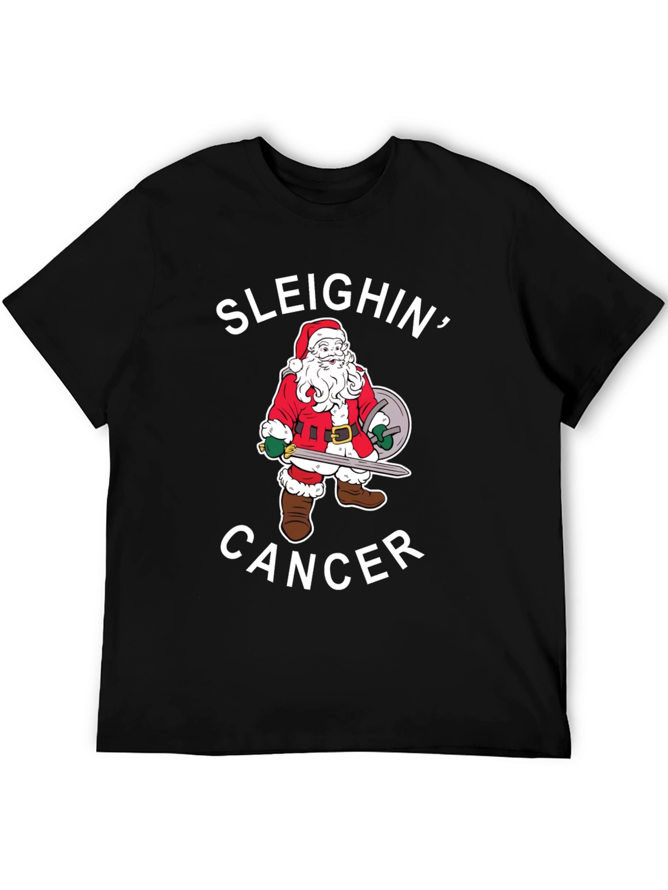 Sleighin Cancer Santa T-Shirt