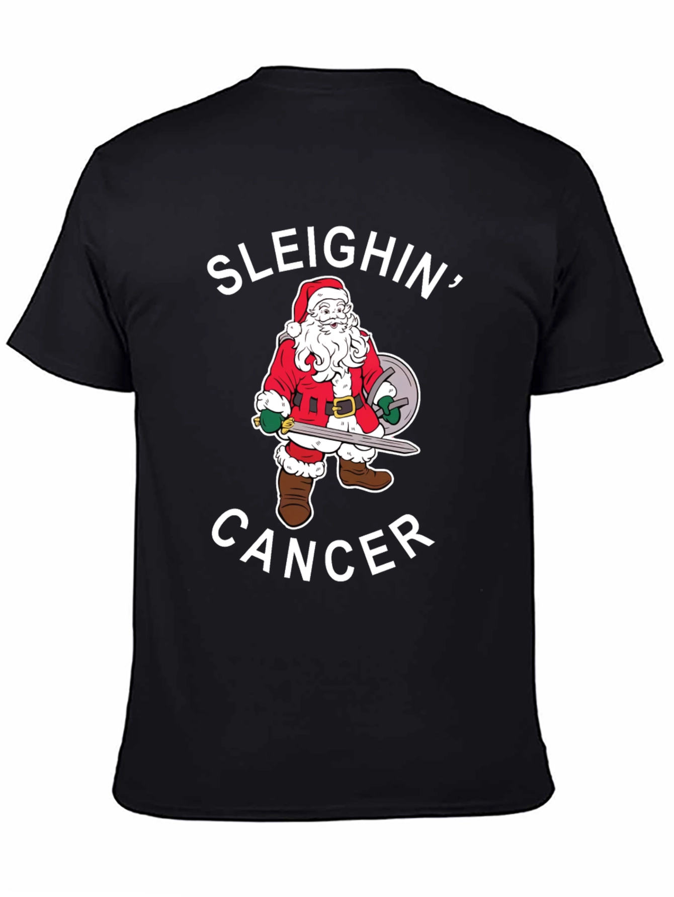 Sleighin Cancer Santa T-Shirt