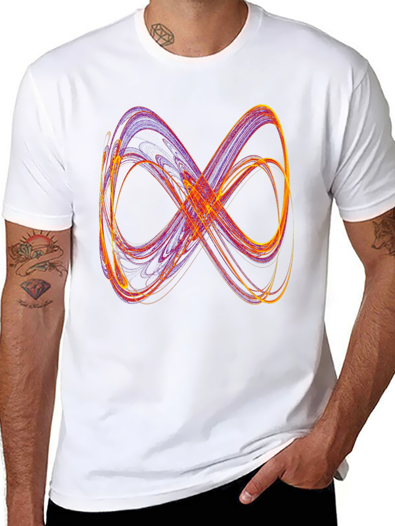 Infinity Symbol Graphic Tee - Soft Black T-Shirt