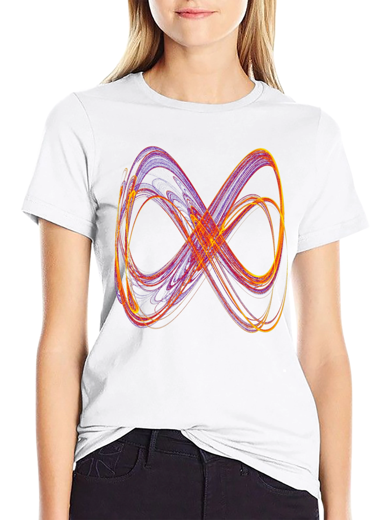 Infinity Symbol Graphic Tee - Soft Black T-Shirt