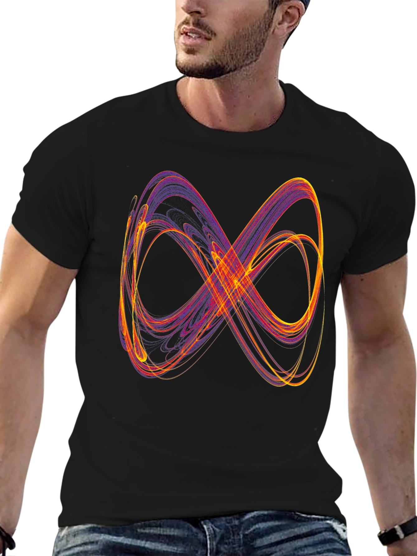 Infinity Symbol Graphic Tee - Soft Black T-Shirt