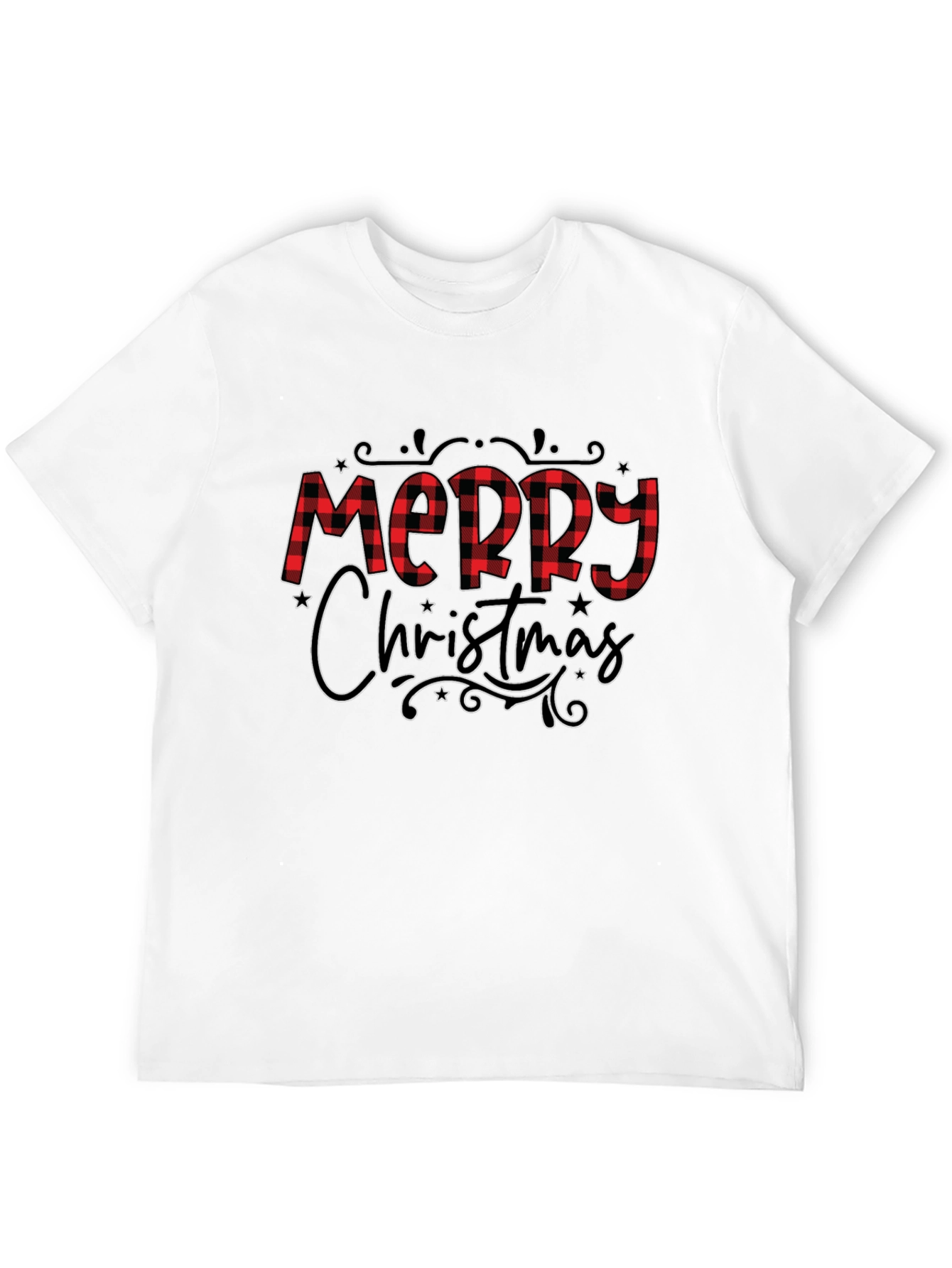 Merry Christmas Plaid Graphic Tee