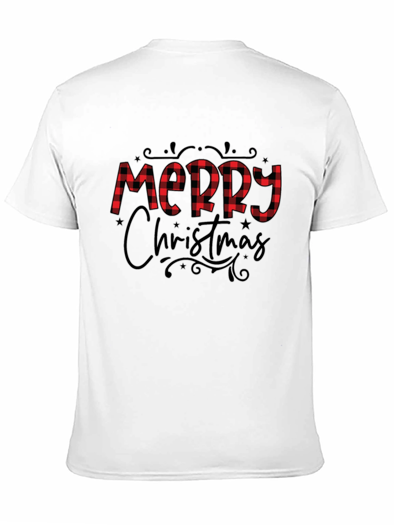 Merry Christmas Plaid Graphic Tee