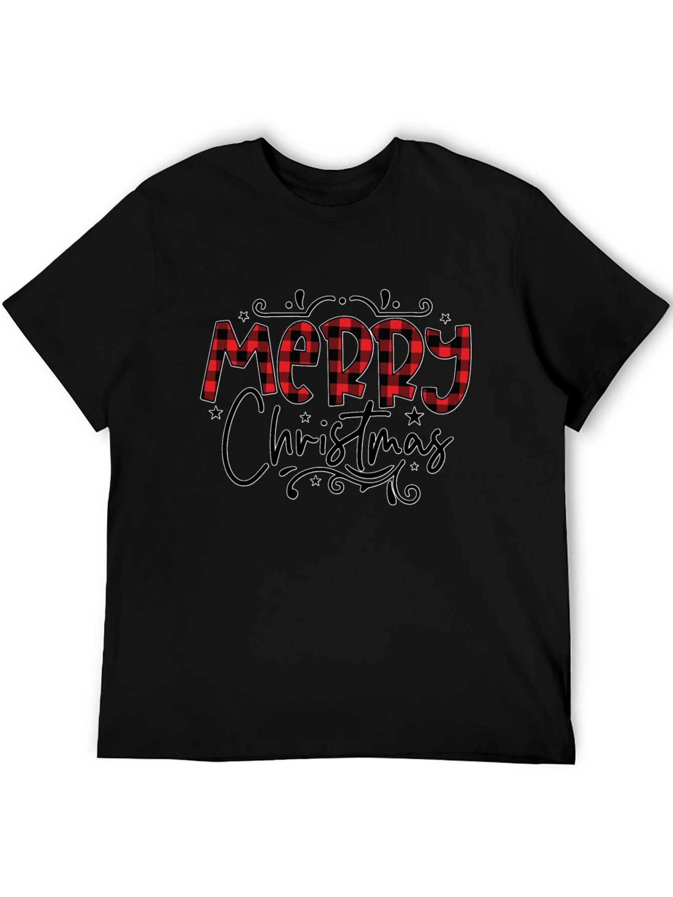 Merry Christmas Plaid Graphic Tee