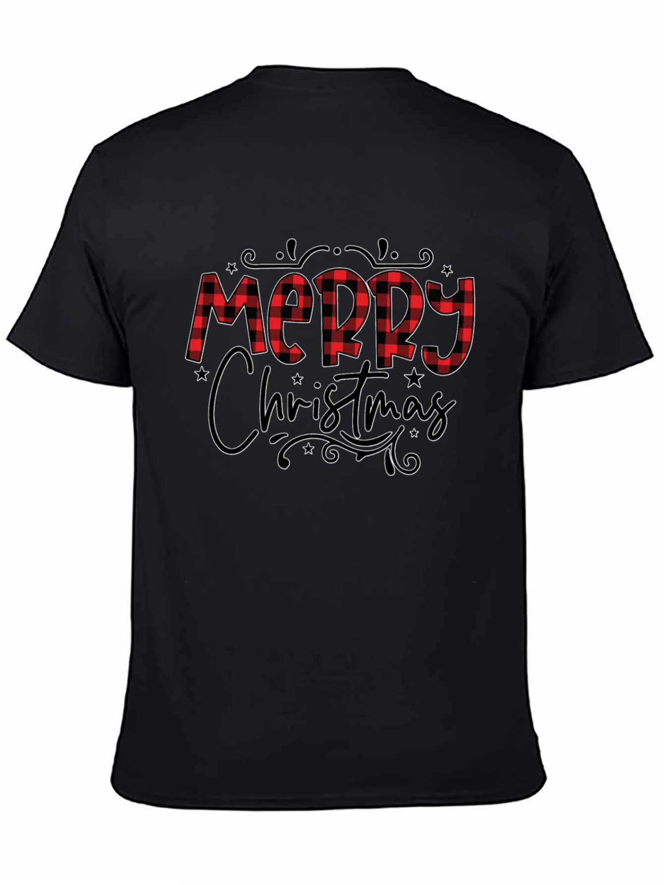 Merry Christmas Plaid Graphic Tee