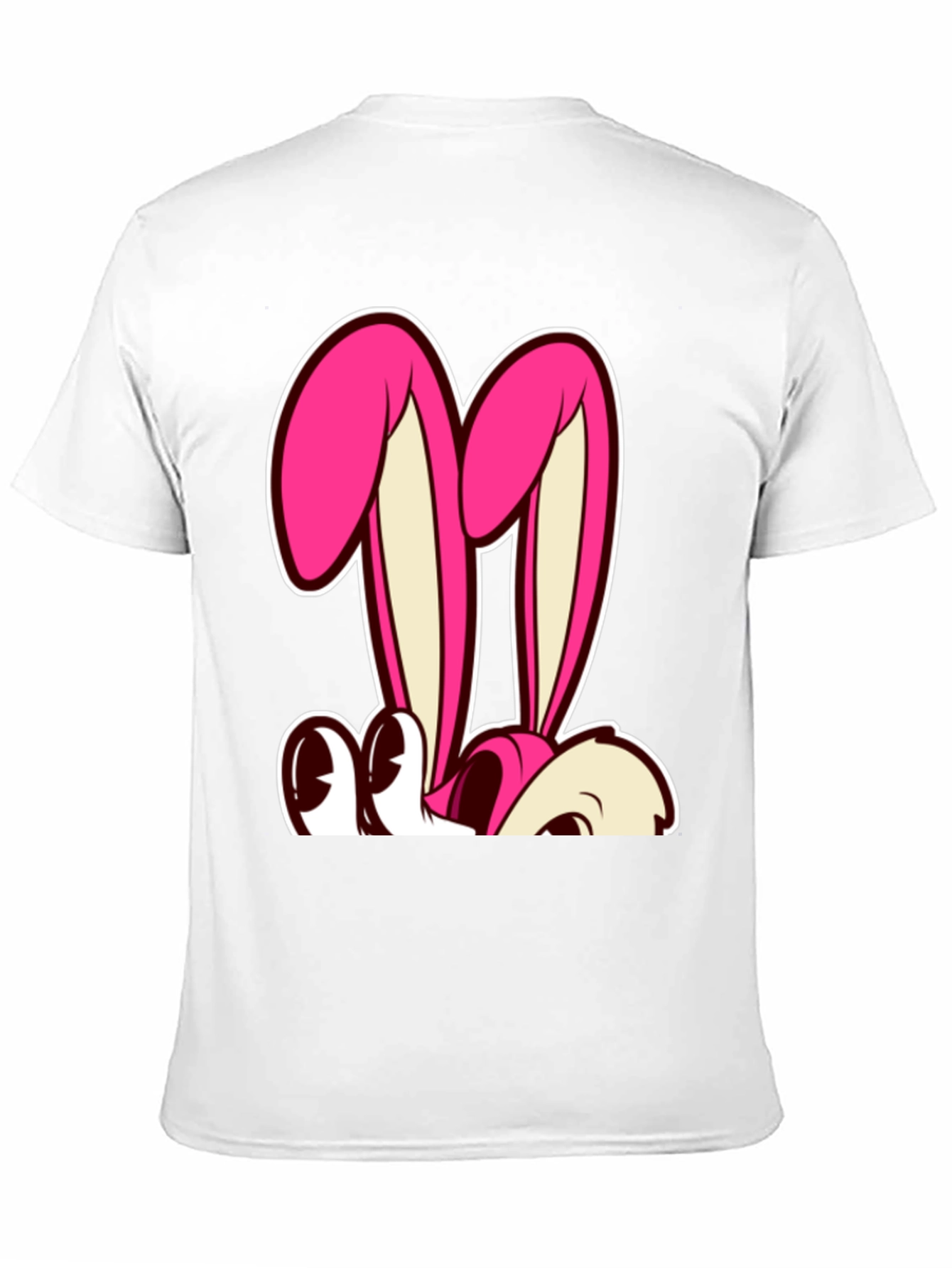 Bunny Graphic Tee - Black Cotton T-Shirt