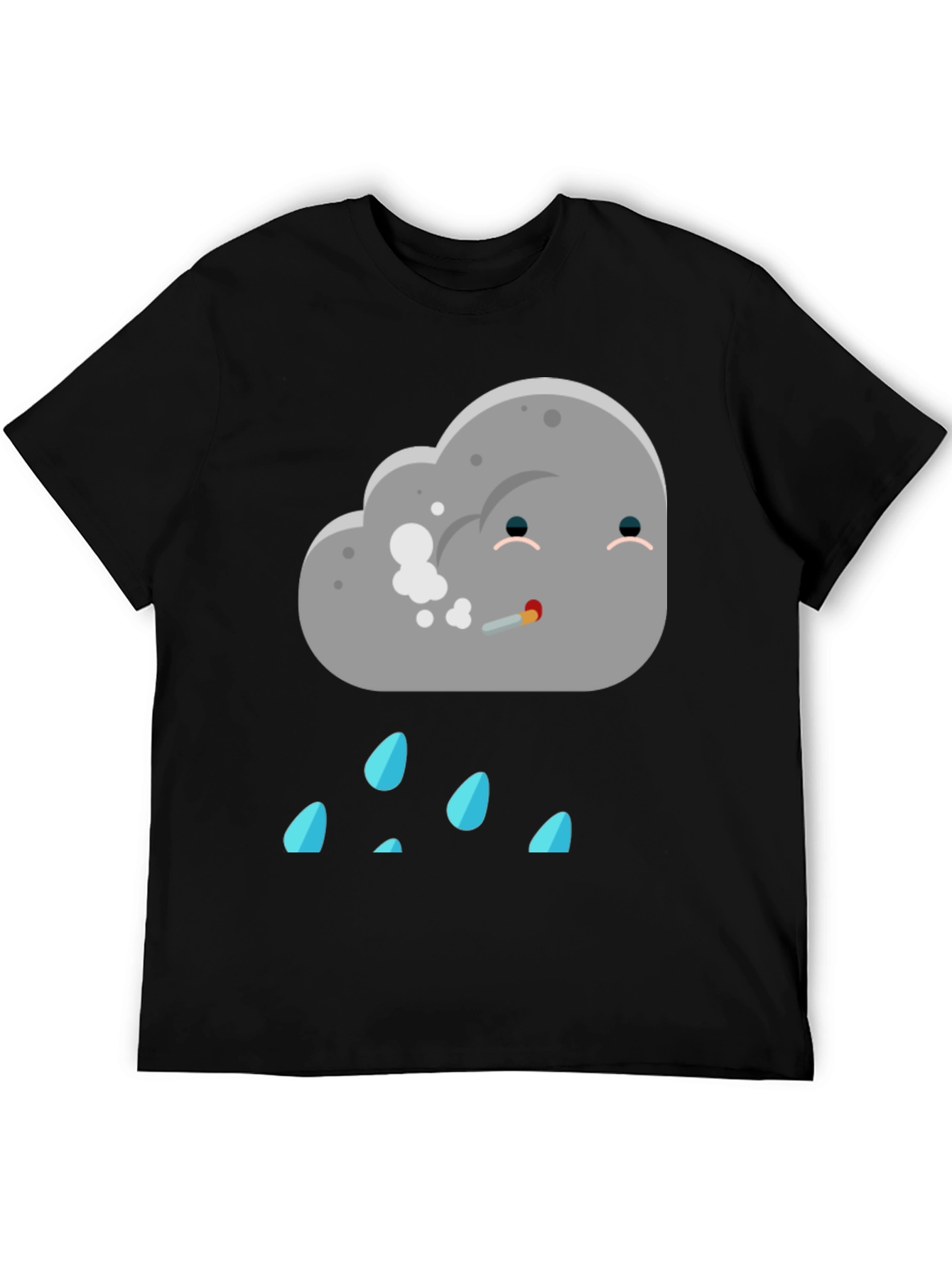Humorous Cloud T-Shirt - Stoner Rain Cloud