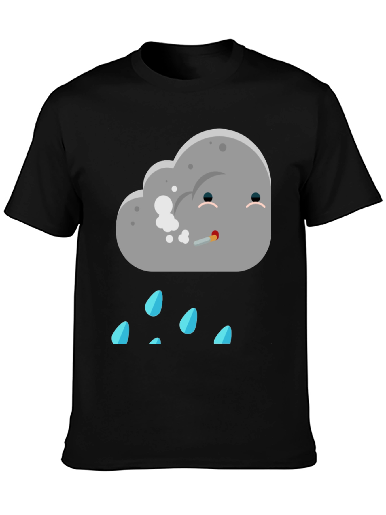 Humorous Cloud T-Shirt - Stoner Rain Cloud