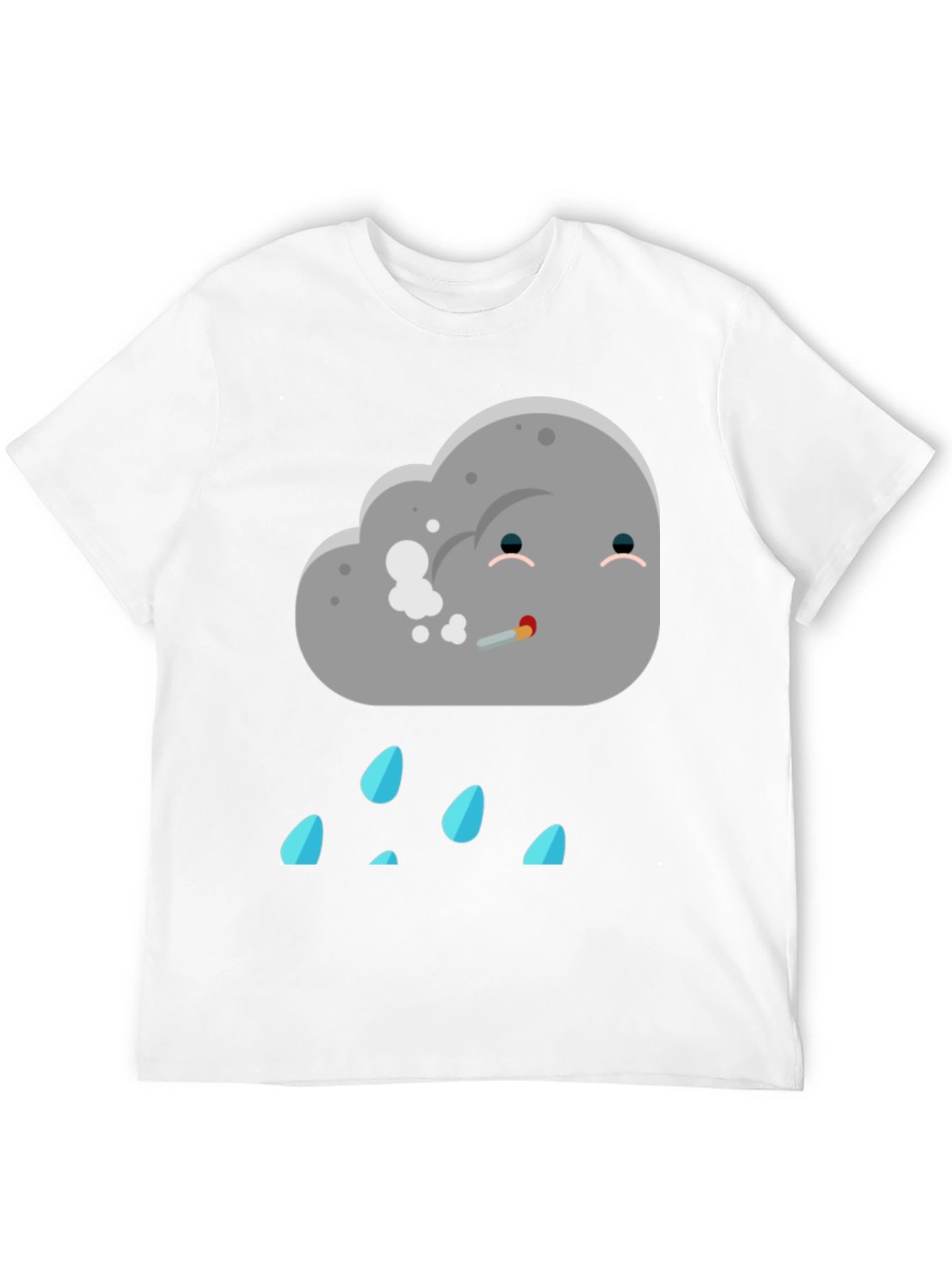 Humorous Cloud T-Shirt - Stoner Rain Cloud