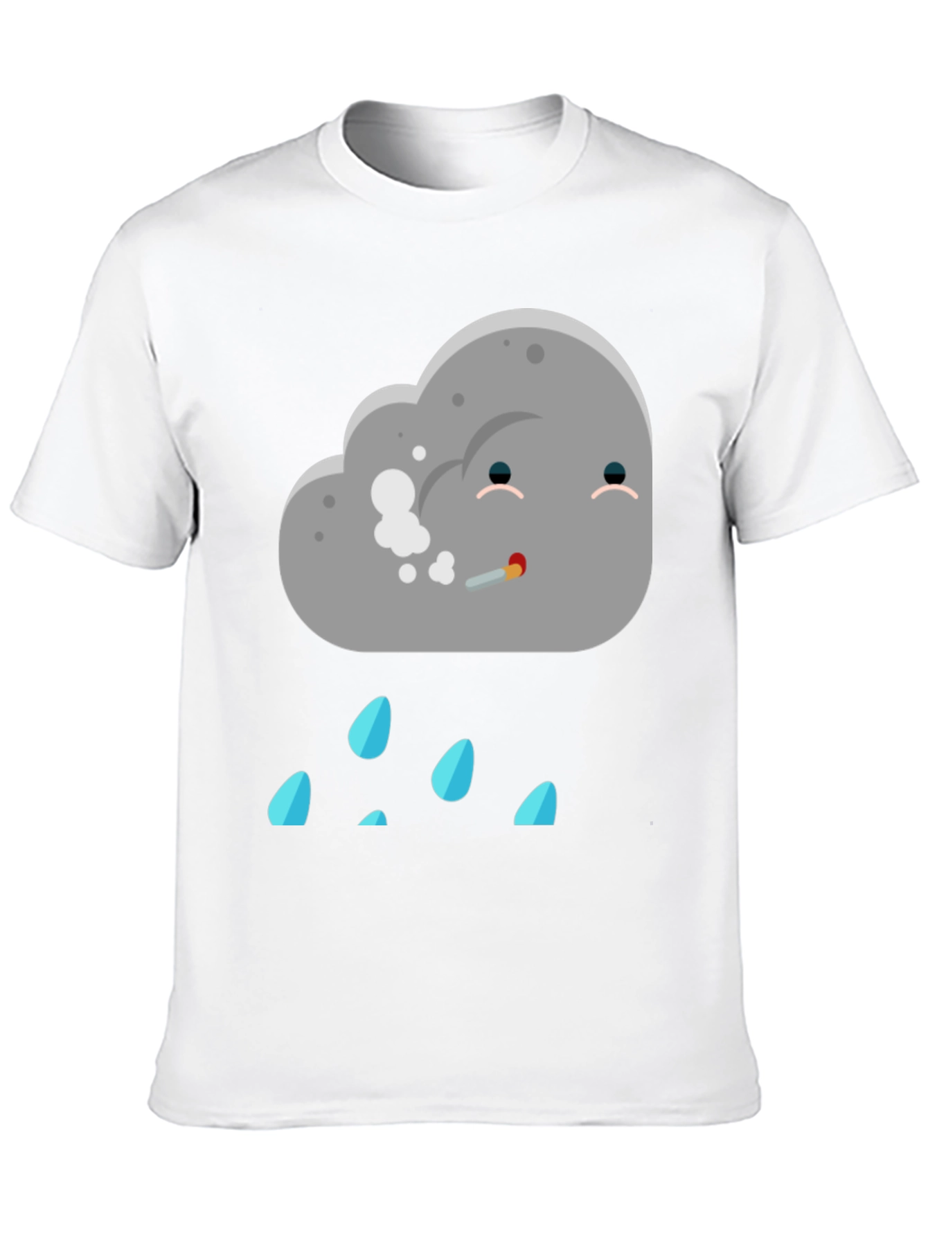 Humorous Cloud T-Shirt - Stoner Rain Cloud