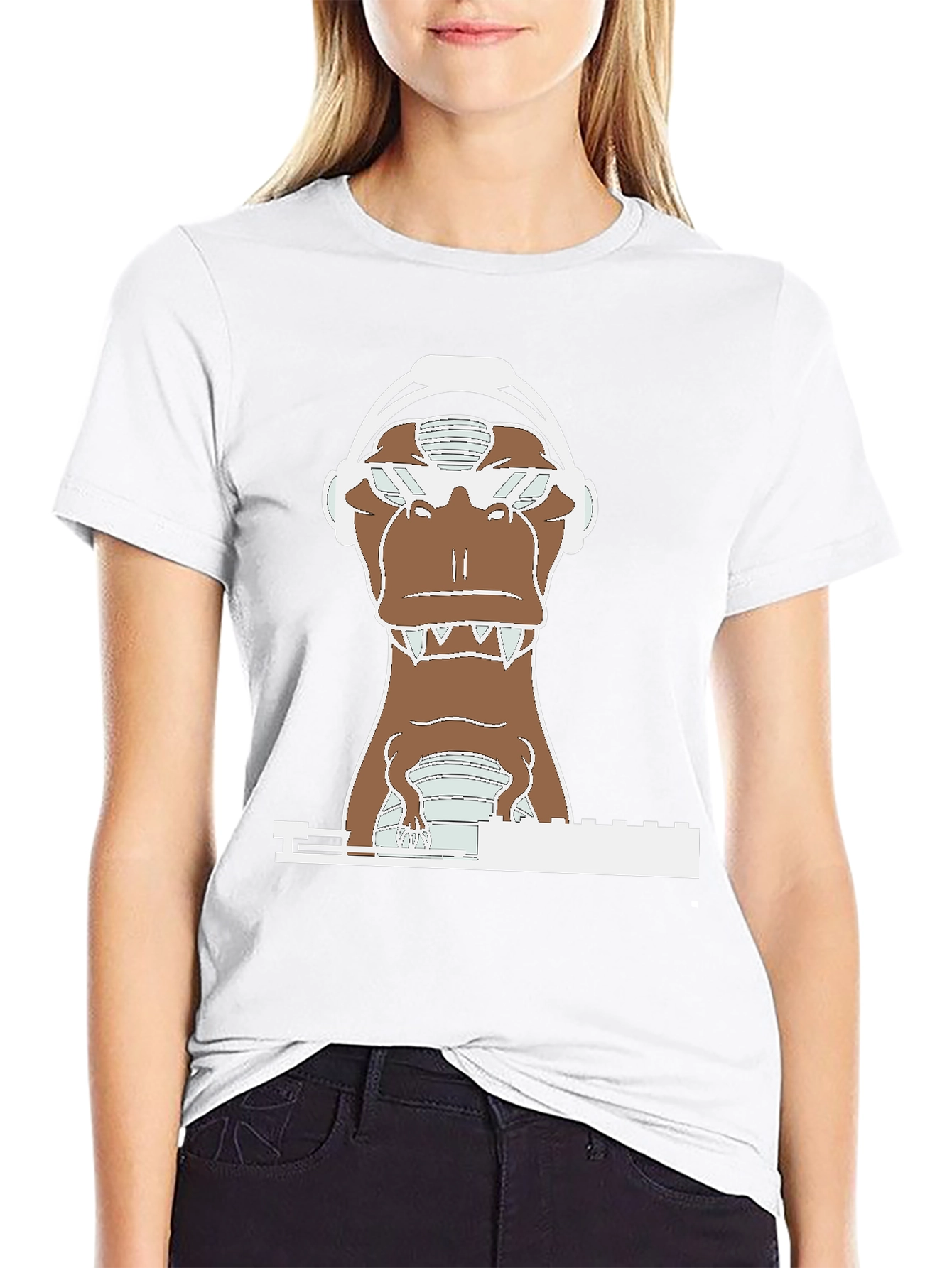 DJ Dino T-Shirt - Cool Dinosaur Headphone Tee