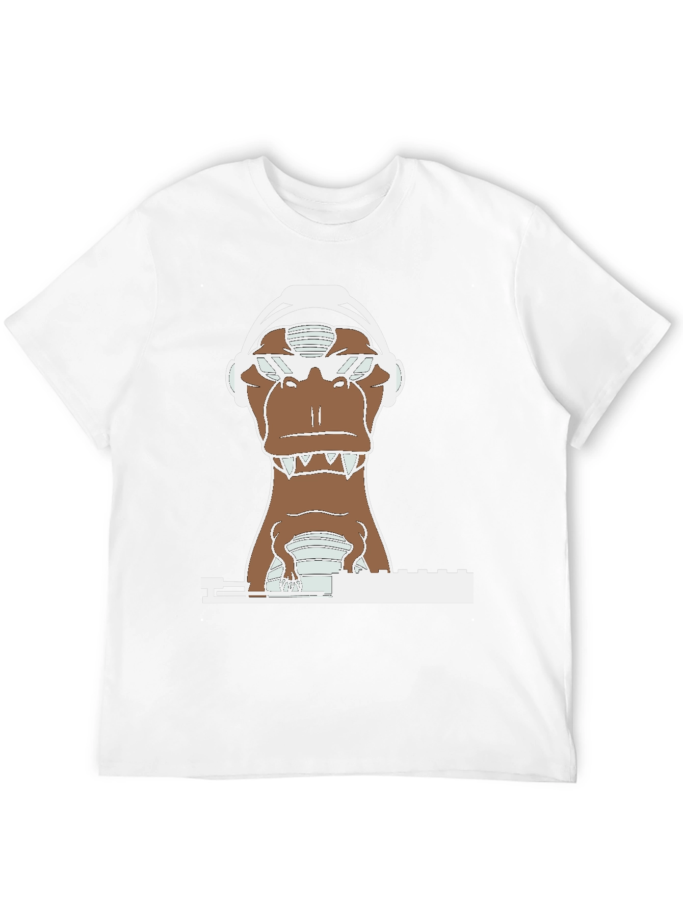 DJ Dino T-Shirt - Cool Dinosaur Headphone Tee