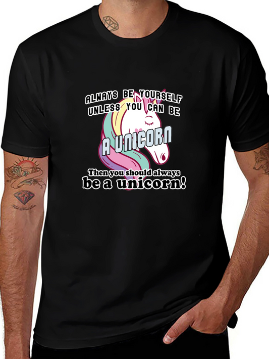 Unicorn Graphic Tee - Always Be Yourself T-Shirt