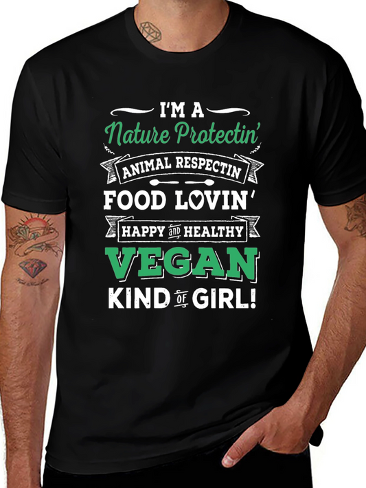 Vegan Kind of Girl T-Shirt - Nature Animal Food Lover Tee