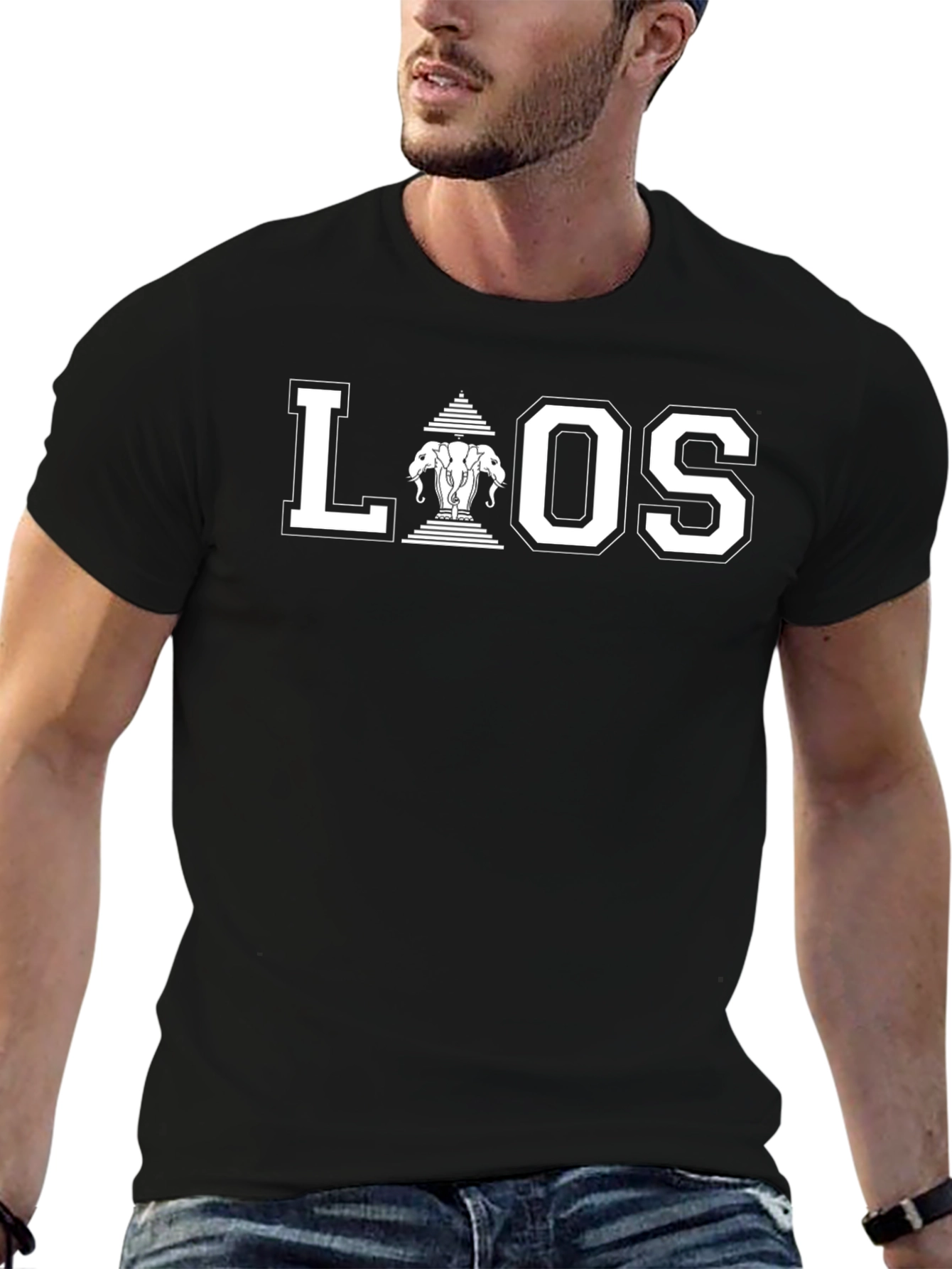 LAOS Elephant Graphic T-Shirt