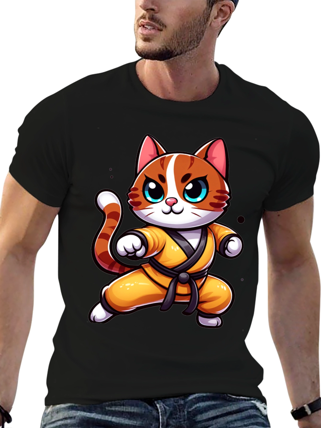 Karate Cat T-Shirt - Martial Arts Kitten Tee