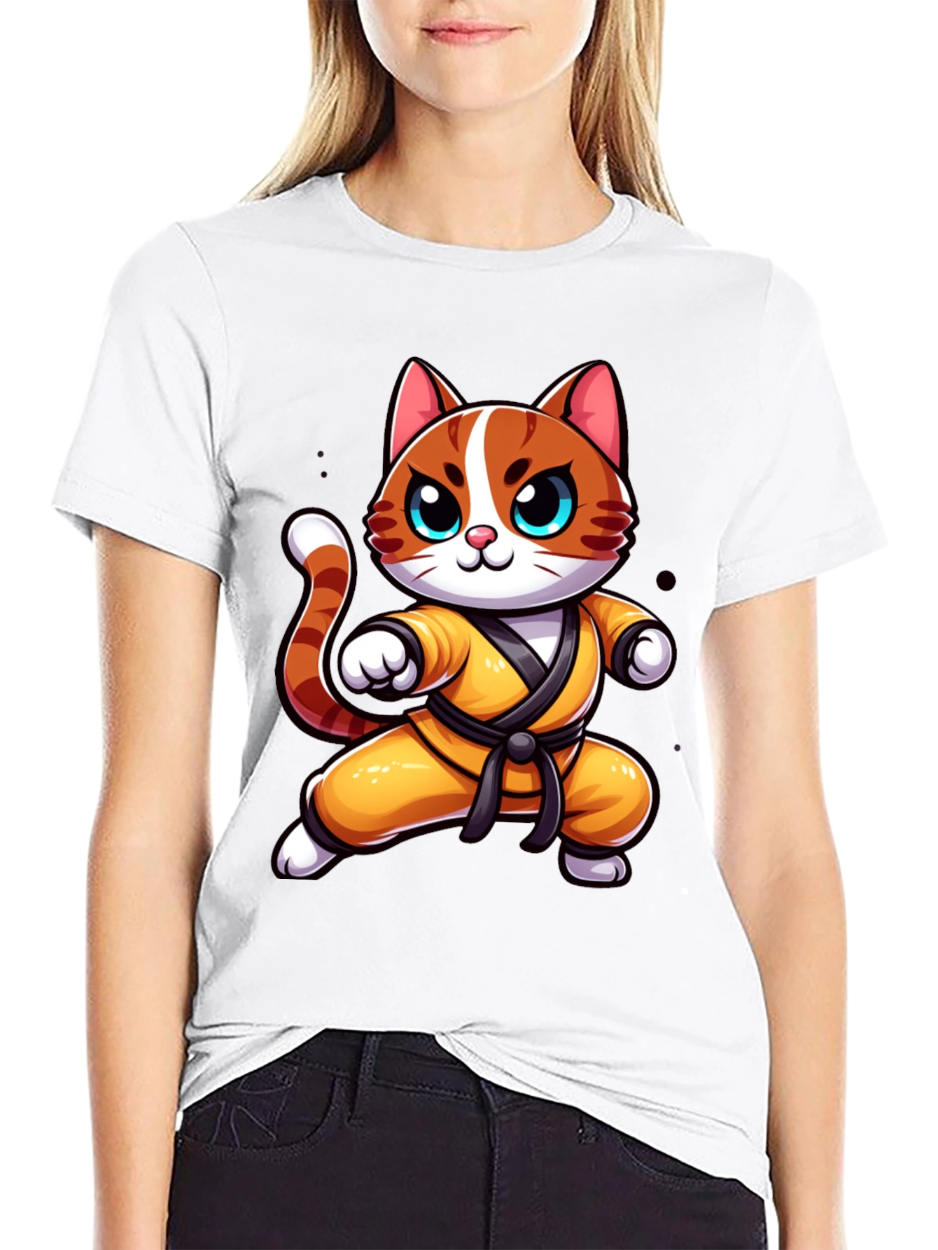 Karate Cat T-Shirt - Martial Arts Kitten Tee