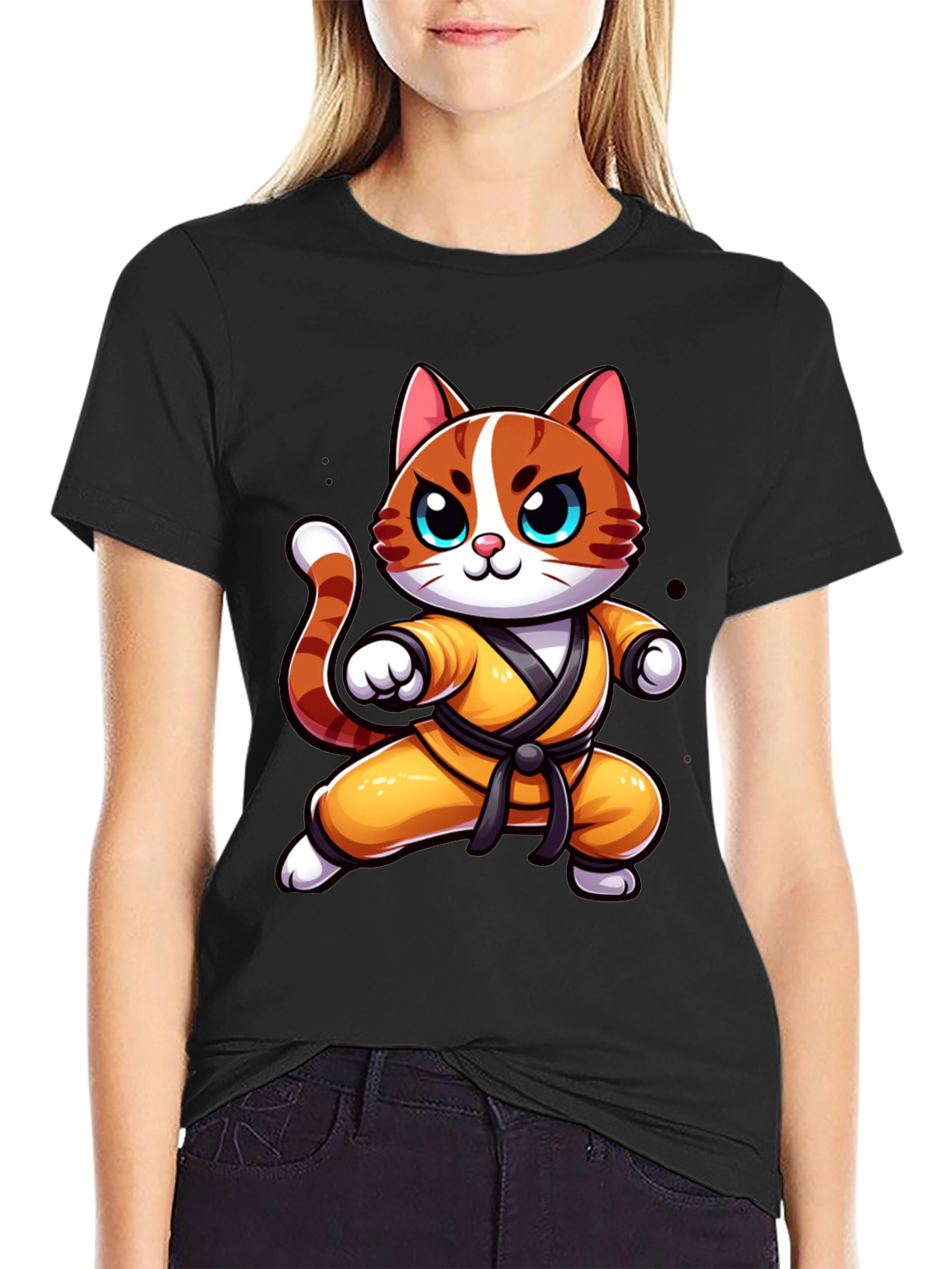 Karate Cat T-Shirt - Martial Arts Kitten Tee