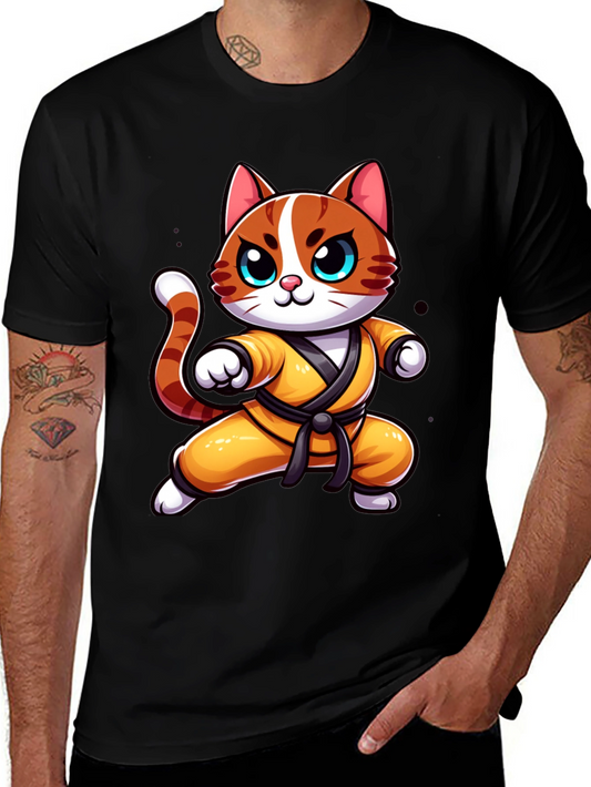 Karate Cat T-Shirt - Martial Arts Kitten Tee