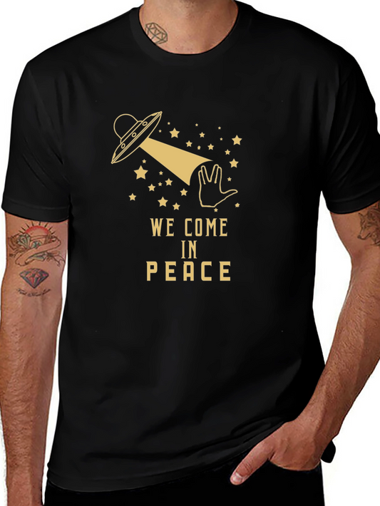 We Come in Peace UFO Graphic T-Shirt
