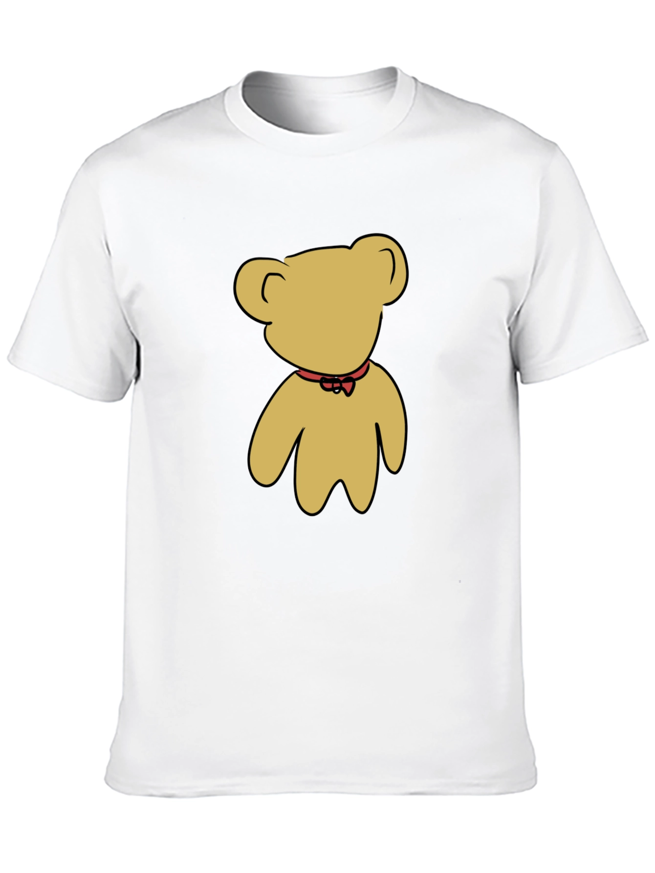 Black T-Shirt with Teddy Bear Graphic