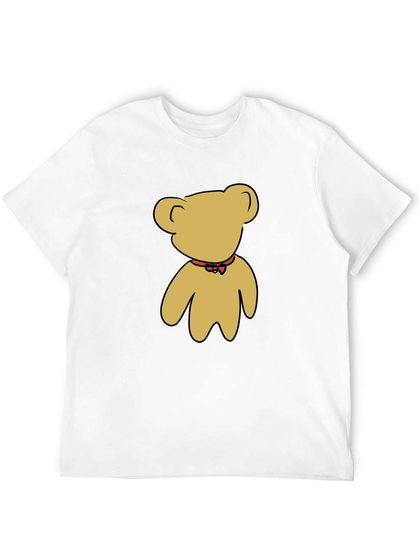 Black T-Shirt with Teddy Bear Graphic
