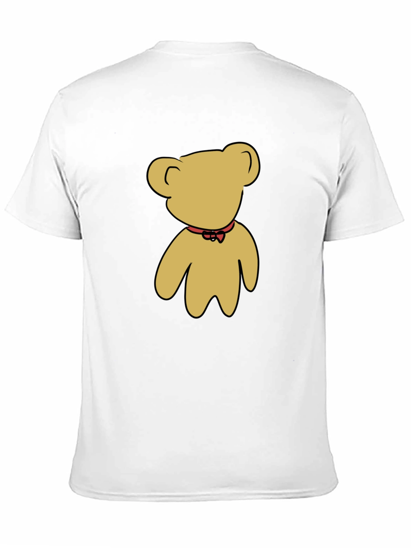 Black T-Shirt with Teddy Bear Graphic