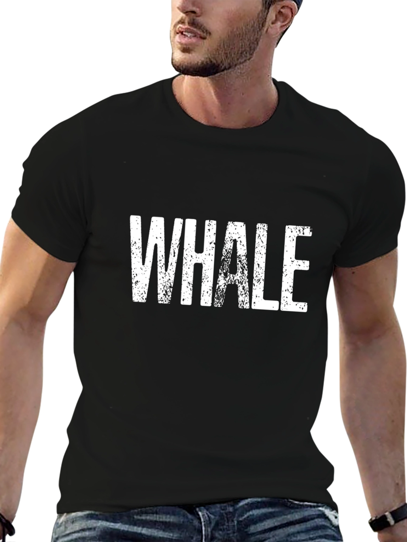 Whale Graphic Black T-Shirt
