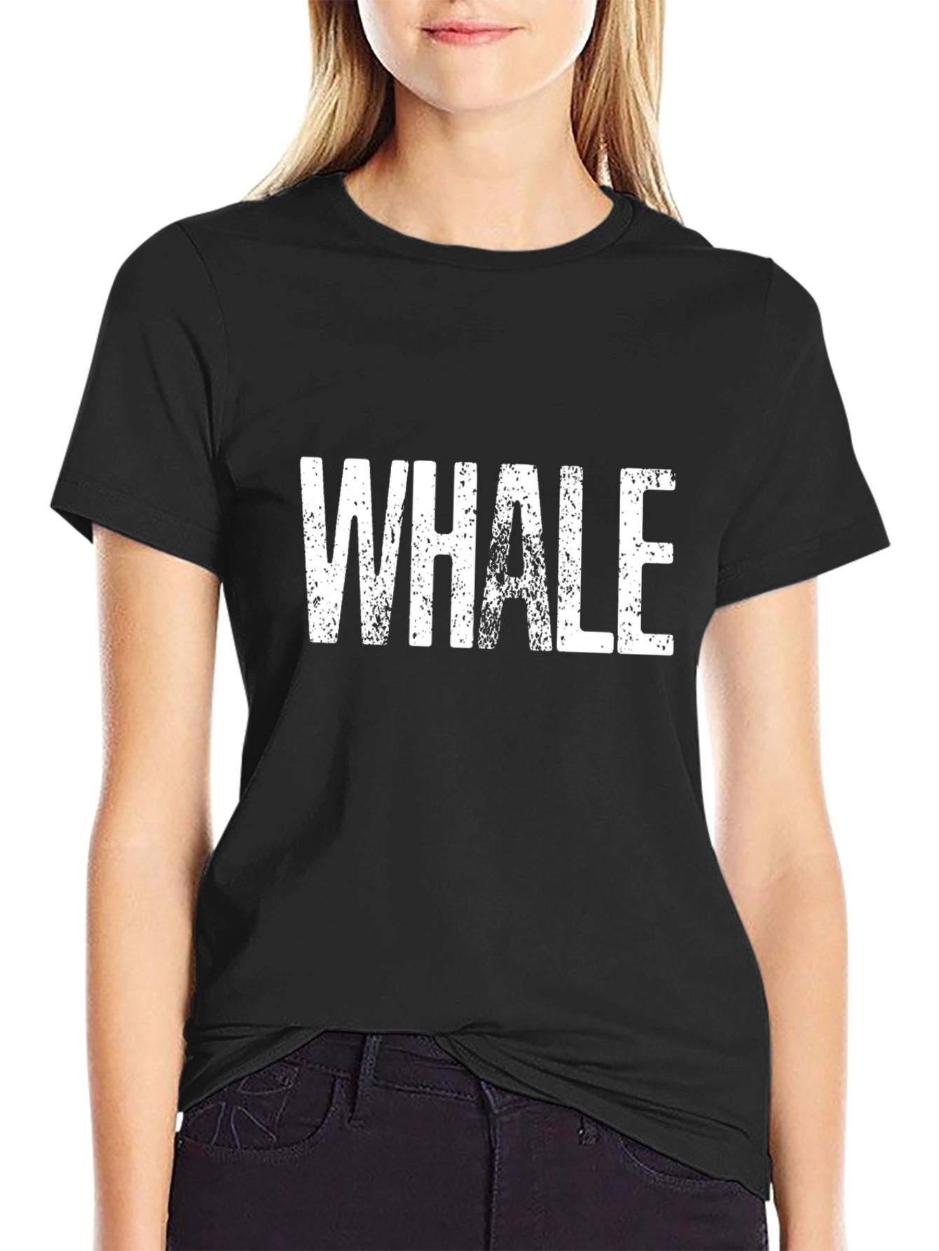 Whale Graphic Black T-Shirt