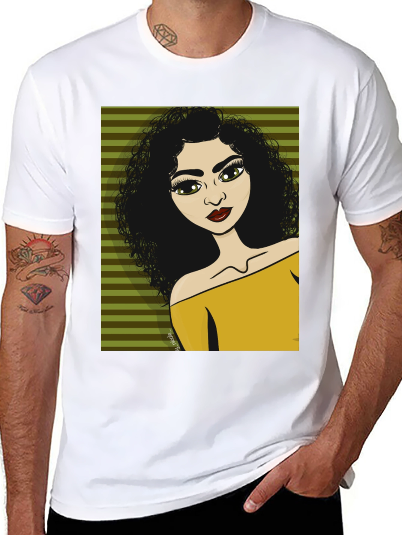 Stylish Black T-Shirt with Cartoon Graphic