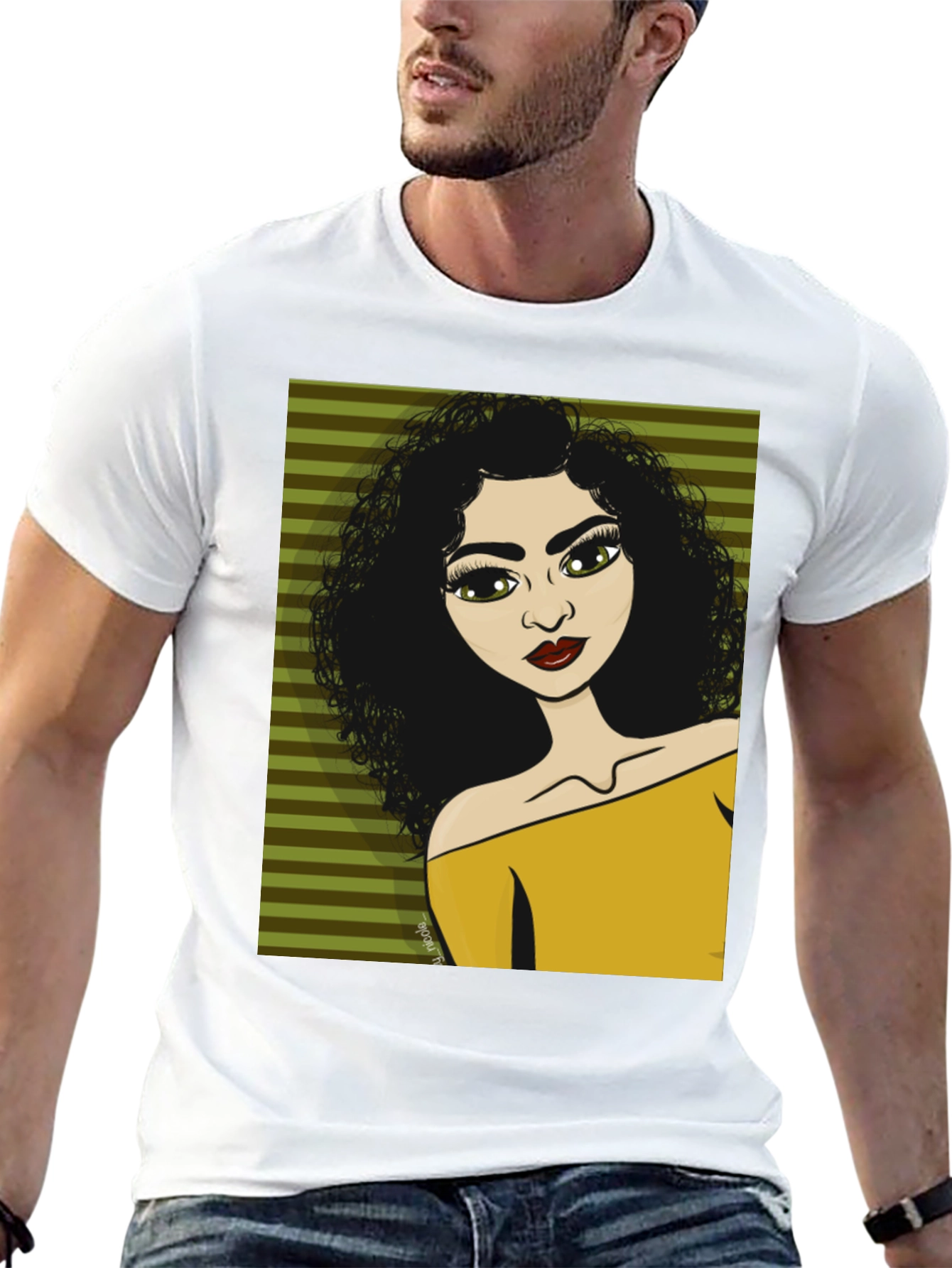 Stylish Black T-Shirt with Cartoon Graphic