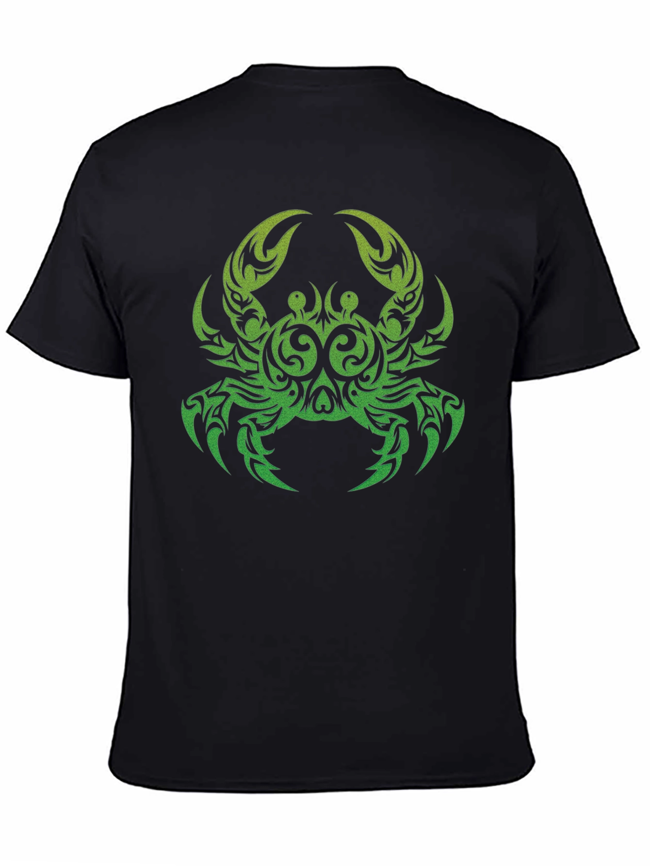 Tribal Crab Graphic Black T-Shirt