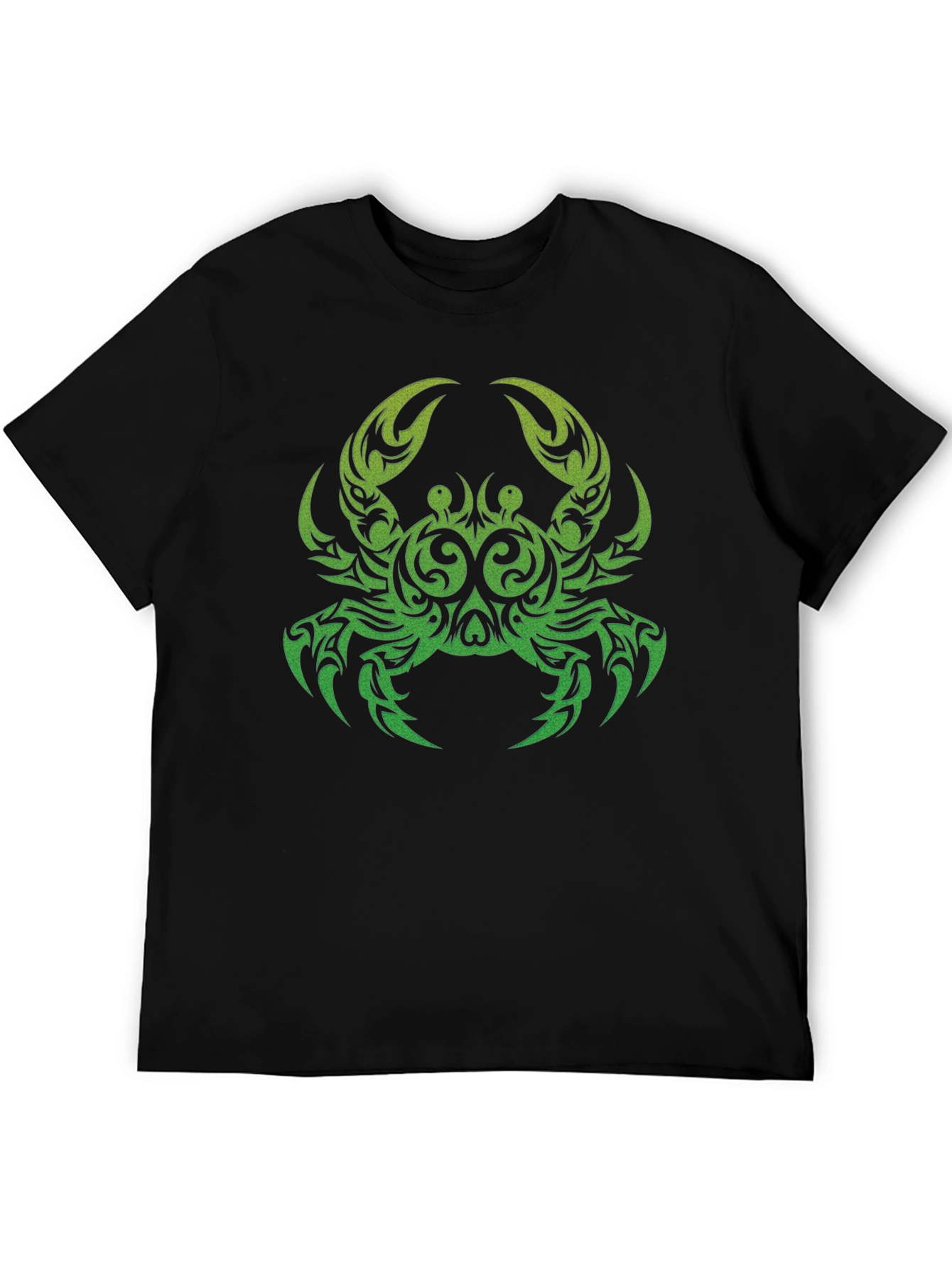 Tribal Crab Graphic Black T-Shirt