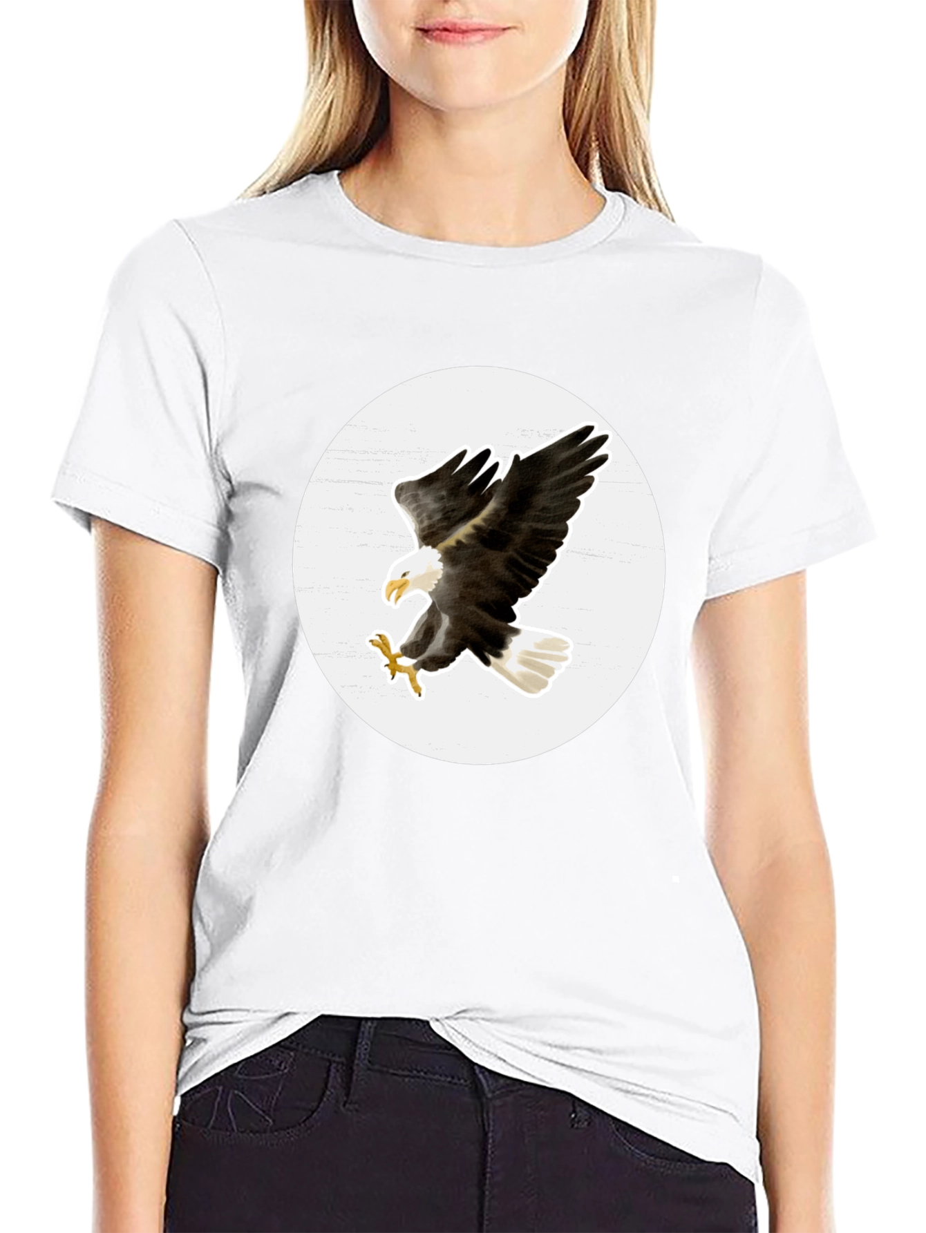 Bald Eagle Graphic T-Shirt - Black